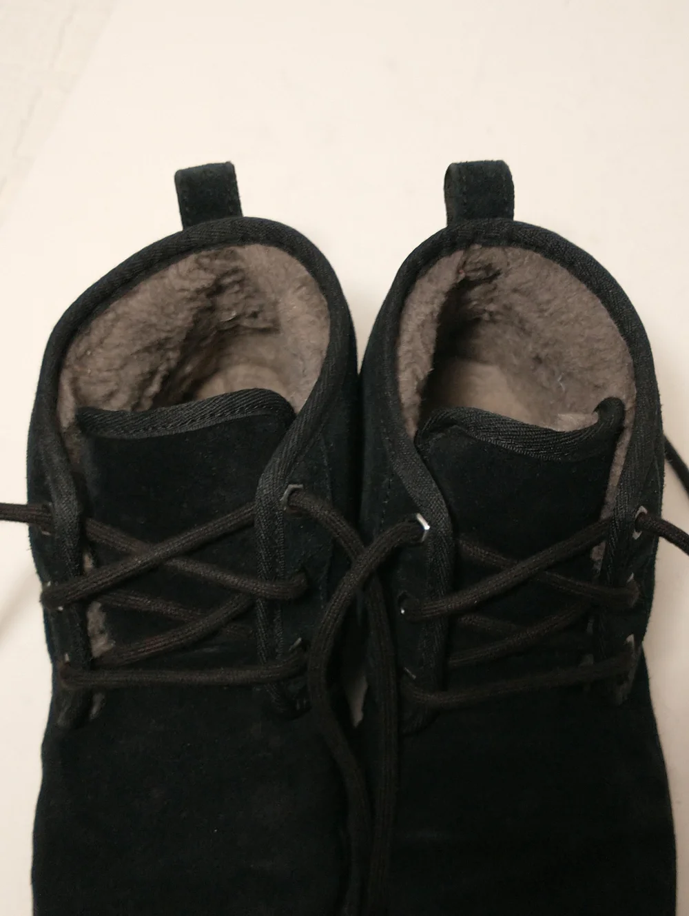 UGG Neumel Chukka Boot, Size 6, Black And Grey, Lugged Sole, Lace Up